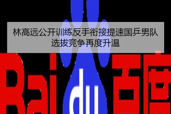 林高远公开训练反手衔接提速国乒男队选拔竞争再度升温